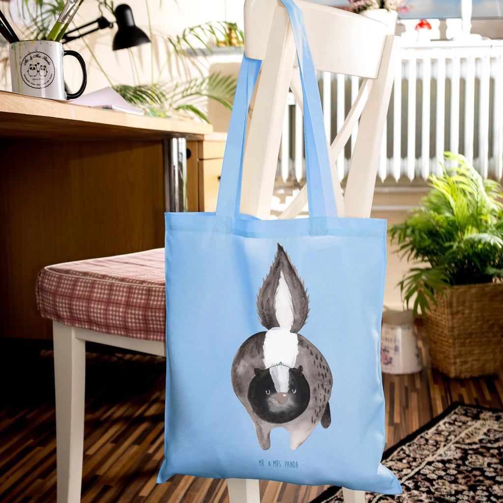 Tote bag skunk attack shopping bag, Carrier bag, shopper, pouch, jute bag, bag, cotton bag, cloth bag, shoulder bag, Skunk, skunk, threatening, stinker, stinky, predator, wild animal, angry