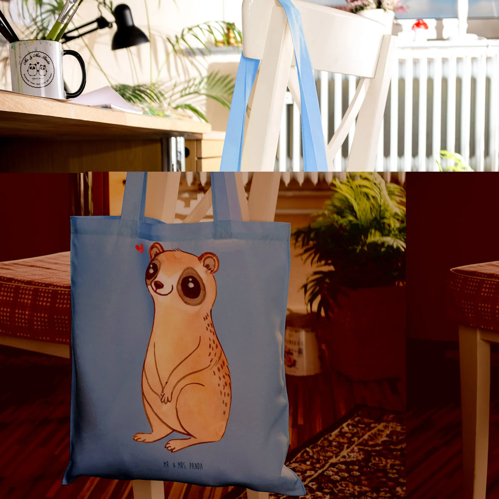 Tote bag Slow loris Happy Laptoptasche, Jutebeutel, Shopper, Tragetasche, Alltagstasche, Strandtasche, Leinentasche, Beuteltasche, Schultasche, uni tasche, baumwollbeutel, büchertasche, Einkaufstasche, Stoffbeutel, Henkeltasche, Einkaufsbeutel, Badetasche, Jutetasche, Beutel, Tasche, Schultertasche, Baumwolltasche, tote bag, Tüte, Statementbeutel, unitasche, shopping tasche, Stofftasche, bedruckte tasche, Einkaufstüte, Umhängetasche, Tiermotive, Tiere, lustige Sprüche, Gute Laune, Glück, Niedlich, Plumplori