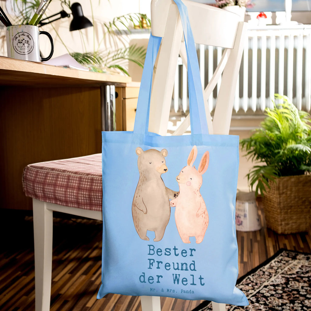 Tote bag Hare best friend in the world cloth bag, cotton bag, shoulder bag, bag, pouch, shopping bag, shopper, jute bag, Carrier bag, for, thank you, gift, giving, birthday, birthday present, gift idea, souvenir, make you happy, gift tip, bro, significant other, partner, love, husband, mate, favorite person, heart, friend