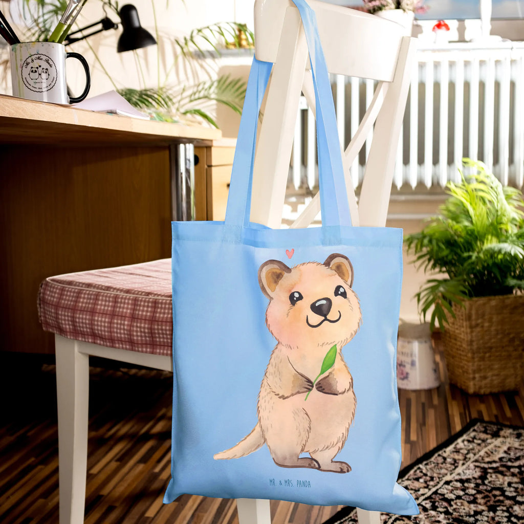 Tote bag Quokka Happy shopping bag, cotton bag, jute bag, shoulder bag, bag, pouch, shopper, Carrier bag, cloth bag, small animals, cute, funny, cute animal motives, hand drawn, small world, funny sayings, good mood, happy, gifts, gift ideas, special gifts, animal lover, card