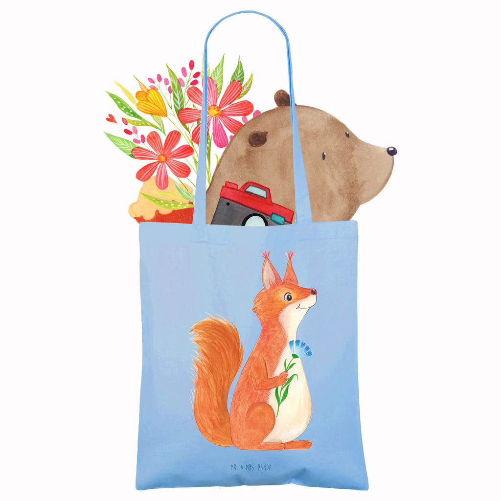 Tote bag Squirrel flower pouch, cotton bag, Carrier bag, cloth bag, shopper, bag, shoulder bag, jute bag, shopping bag, small animals, cute, funny, cute animal motives, hand drawn, small world, funny sayings, good mood, happy, gifts, gift ideas, special gifts, animal lover, card, positive saying, fun, Squirrel, laughter, saying decoration, squirrel, motivation pictures, happy saying, motivation sayings