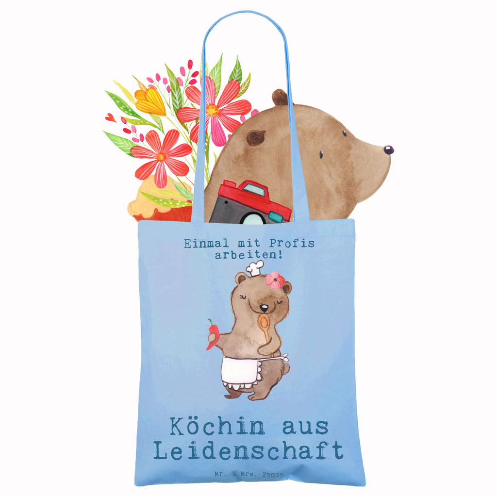 Tragetasche Köchin aus Leidenschaft Umhängetasche, Einkaufstüte, Tragetasche, Shopper, Beutel, Einkaufstasche, Schultertasche, Laptoptasche, Tasche, Strandtasche, Badetasche, Jutebeutel, Jutetasche, Beuteltasche, Stofftasche, Stoffbeutel, Beruf, Ausbildung, Jubiläum, Abschied, Rente, Kollege, Kollegin, Geschenk, Schenken, Arbeitskollege, Mitarbeiter, Firma, Danke, Dankeschön, Küchenmeisterin, Schiffsköchin, Restaurant, Chefköchin, Fernsehköchin, Köchin, Sterneköchin, Küchenchefin