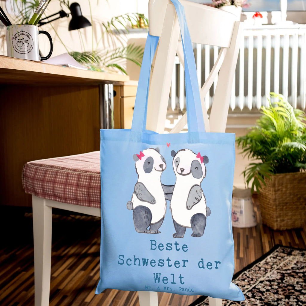 Tote bag panda best sister in the world Beuteltasche, Jutebeutel, Umhängetasche, Einkaufstasche, Tragetasche, Jutetasche, Tasche, Schultertasche, Beutel, Einkaufstüte, Stoffbeutel, Stofftasche, Strandtasche, Shopper, Badetasche, Laptoptasche, für, Dankeschön, Geschenk, Schenken, Geburtstag, Geburtstagsgeschenk, Geschenkidee, Danke, Bedanken, Mitbringsel, Freude machen, Geschenktipp, Kleinigkeit, Schwester, Geschwister, Schwestern, Liebe, Schwesterherz, Beste, Familie, Sister, Tochter, Kinder