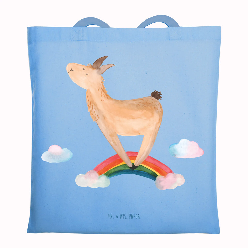 Tote bag lama rainbow shopping bag, shopper, bag, cotton bag, cloth bag, pouch, jute bag, shoulder bag, Carrier bag, Llama, llama, alpaca, trendy animal, Haters, Rainbow, Freedom, Self-employed, Lamas, Hobby, School, Outsider, Haters gonna hate, Cloud country, Abi, Lama
