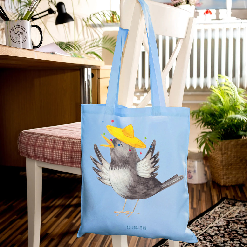 Tote bag Crow sombrero Tüte, Einkaufstüte, Beutel, uni tasche, Statementbeutel, Stofftasche, Strandtasche, Stoffbeutel, Jutetasche, bedruckte tasche, Alltagstasche, unitasche, Beuteltasche, baumwollbeutel, Einkaufsbeutel, Jutebeutel, Einkaufstasche, Schultertasche, Laptoptasche, Tasche, shopping tasche, Shopper, Henkeltasche, Badetasche, Leinentasche, Tragetasche, Baumwolltasche, tote bag, Umhängetasche, Schultasche, büchertasche, Gute Laune, Tiermotive, Tiere, lustige Sprüche, Vogel, Spruch positiv, froh, Vögel, glücklich sein, Glück Spruch, Elster, Rabe, Motivation, fröhlich sein
