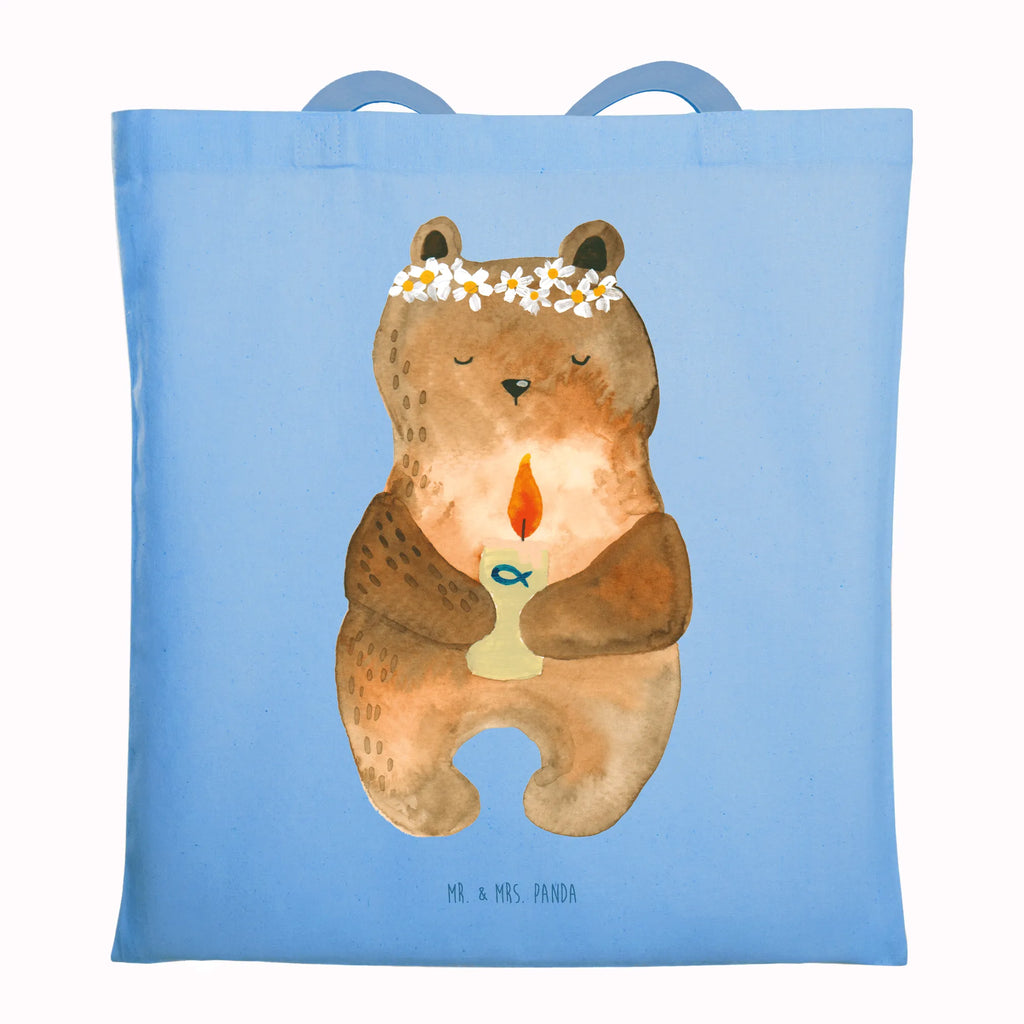 Torba Niedźwiedź Komunia Umhängetasche, Tragetasche, Badetasche, Stofftasche, Strandtasche, Tasche, Jutebeutel, Jutetasche, Einkaufstasche, Schultertasche, Stoffbeutel, Beuteltasche, Beutel, Einkaufstüte, Shopper, Laptoptasche, Bär, Teddy, Teddybär, Taufkerze, Kommunion, Gottes Segen, katholisch