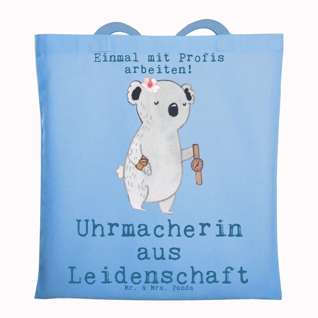 Tote bag female watchmaker Passion Beuteltasche, Umhängetasche, Schultertasche, Jutebeutel, Laptoptasche, Tasche, Strandtasche, Stoffbeutel, Stofftasche, Shopper, Jutetasche, Einkaufstasche, Badetasche, Einkaufstüte, Beutel, Tragetasche, Beruf, Ausbildung, Jubiläum, Abschied, Rente, Kollege, Kollegin, Geschenk, Schenken, Arbeitskollege, Mitarbeiter, Firma, Danke, Dankeschön