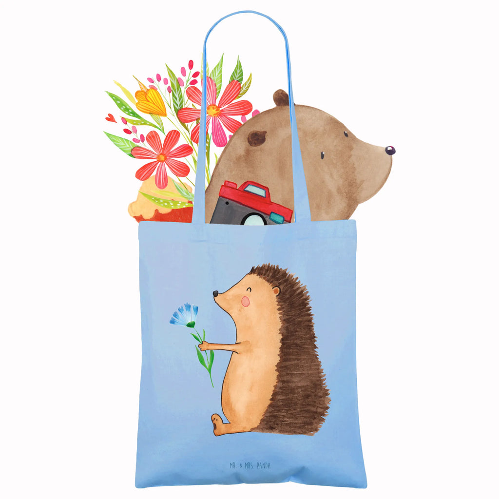 Tote bag Hedgehog Flower Laptoptasche, Beutel, Strandtasche, Shopper, Schultertasche, Jutetasche, Einkaufstasche, Umhängetasche, Stofftasche, Einkaufstüte, Badetasche, Jutebeutel, Tasche, Tragetasche, Stoffbeutel, Beuteltasche, Tiermotive, Gute Laune, lustige Sprüche, Tiere, Krankheit, Genesungswünsche, Besuch, krank, Krankenhaus, Gute Besserung, Igel