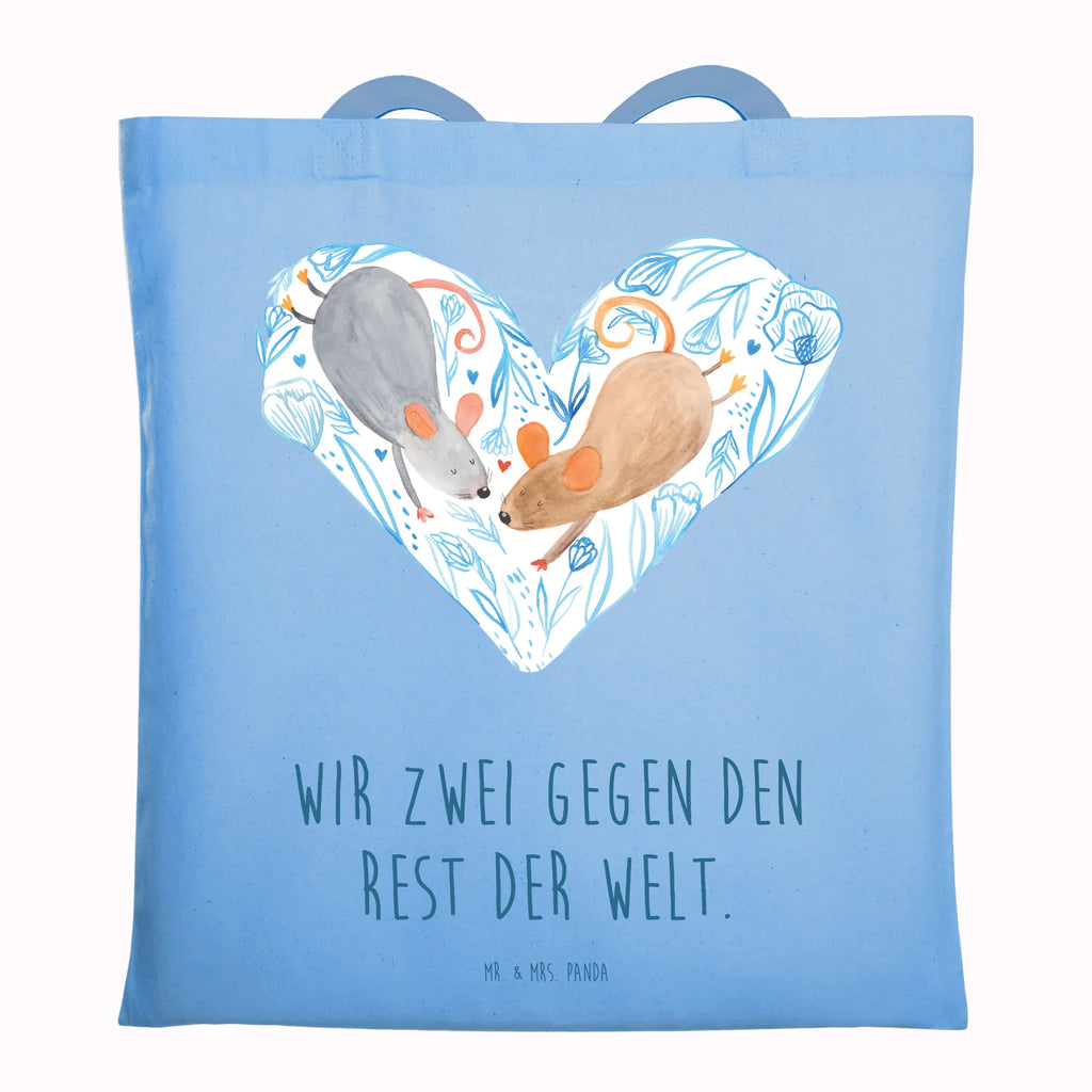Tote bag Mice heart Strandtasche, Laptoptasche, Badetasche, Stofftasche, Jutetasche, Einkaufstasche, Shopper, Beutel, Tasche, Schultertasche, Einkaufstüte, Beuteltasche, Umhängetasche, Jutebeutel, Tragetasche, Stoffbeutel, Liebe, Partner, Freund, Freundin, Ehemann, Ehefrau, Heiraten, Verlobung, Heiratsantrag, Liebesgeschenk, Jahrestag, Hocheitstag, Hochzeit, Mäuse, Maus, Love, Geschenk für zwei, Lieblingsmensch, Liebesbotschaft, Gemeinsamkeit, Liebesbeweis