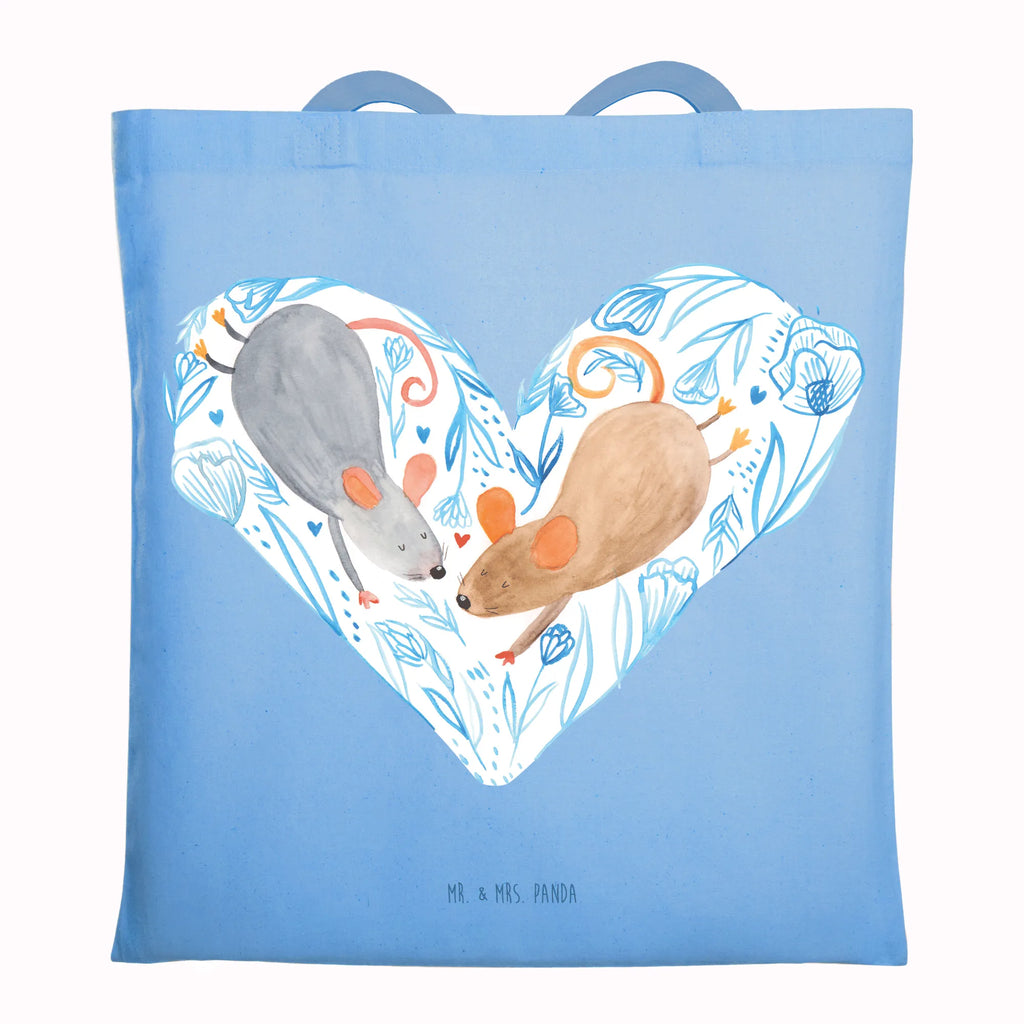 Tote bag Mice heart Strandtasche, Laptoptasche, Badetasche, Stofftasche, Jutetasche, Einkaufstasche, Shopper, Beutel, Tasche, Schultertasche, Einkaufstüte, Beuteltasche, Umhängetasche, Jutebeutel, Tragetasche, Stoffbeutel, Liebe, Partner, Freund, Freundin, Ehemann, Ehefrau, Heiraten, Verlobung, Heiratsantrag, Liebesgeschenk, Jahrestag, Hocheitstag, Hochzeit, Mäuse, Maus, Love, Geschenk für zwei, Lieblingsmensch, Liebesbotschaft, Gemeinsamkeit, Liebesbeweis