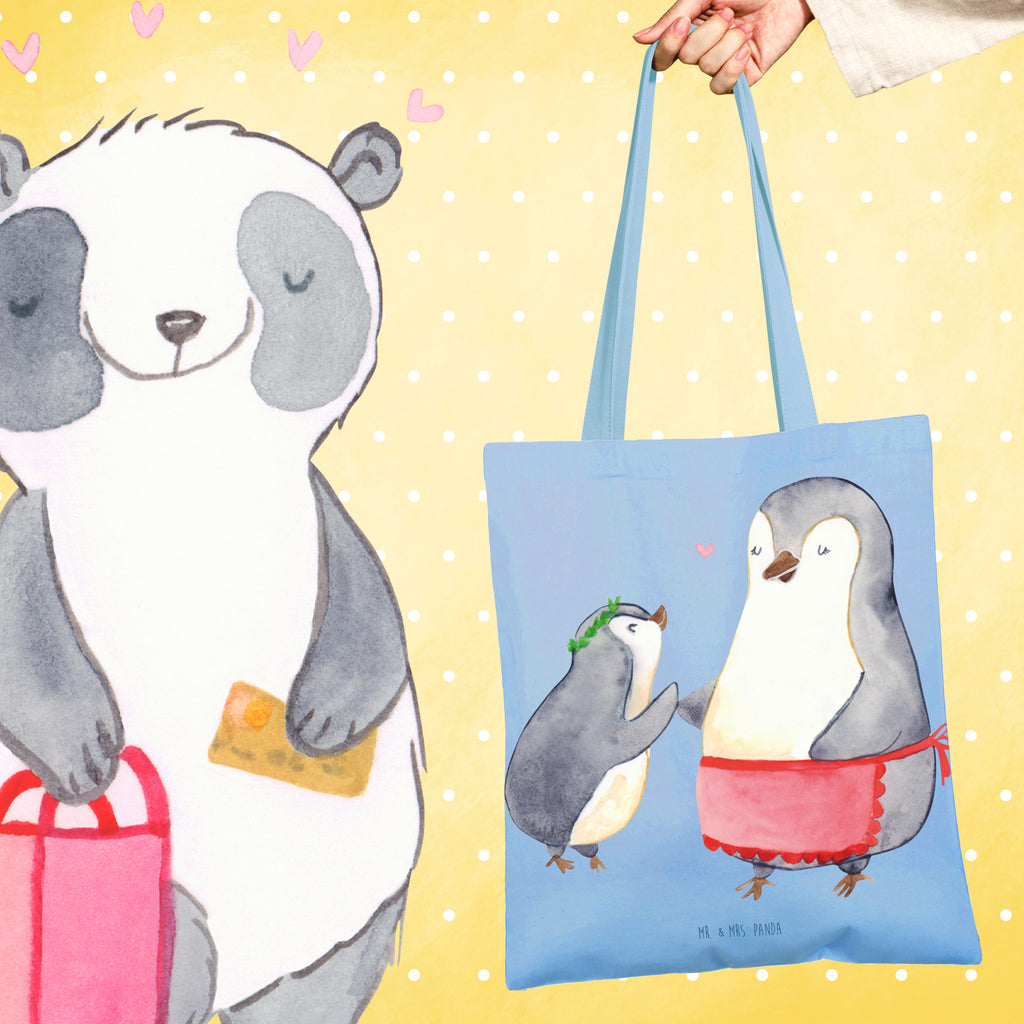Tote bag Penguin with child bag, shoulder bag, jute bag, cotton bag, cloth bag, pouch, shopping bag, shopper, Carrier bag, Family, Father's Day, Mother's Day, brother, sister, Mom, Dad, Mother, Mummy, Mommy, Birthday, Gift