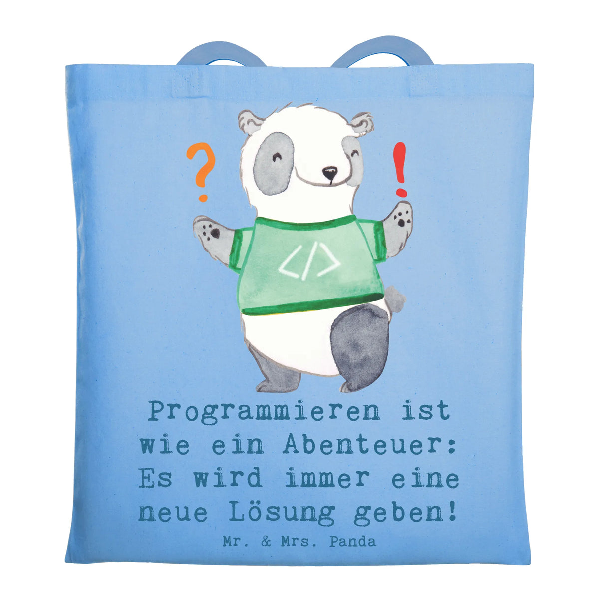 Torba Przygoda programisty pandy Zawód, Wykształcenie, Prezent, Jubileusz, Pożegnanie, Emerytura, Kolega, Dziękuję, Koleżanka, Dawać, Pracownik, Współpracownik, Dziękuję bardzo