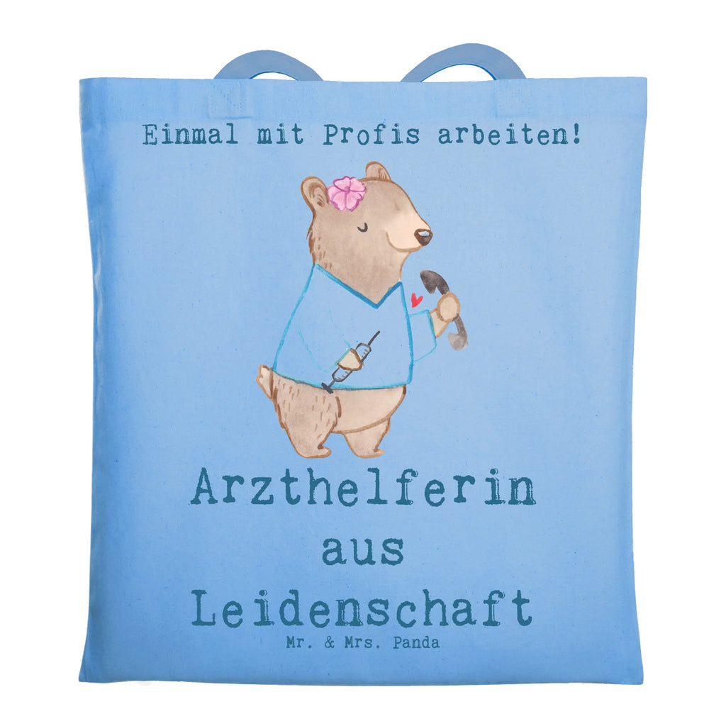 Tragetasche Arzthelferin aus Leidenschaft Einkaufstasche, Strandtasche, Laptoptasche, Beuteltasche, Einkaufstüte, Tasche, Badetasche, Jutetasche, Stoffbeutel, Beutel, Tragetasche, Jutebeutel, Umhängetasche, Stofftasche, Schultertasche, Shopper, Beruf, Ausbildung, Jubiläum, Abschied, Rente, Kollege, Kollegin, Geschenk, Schenken, Arbeitskollege, Mitarbeiter, Firma, Danke, Dankeschön, Medizinische Fachangestellte, Arzthelferin