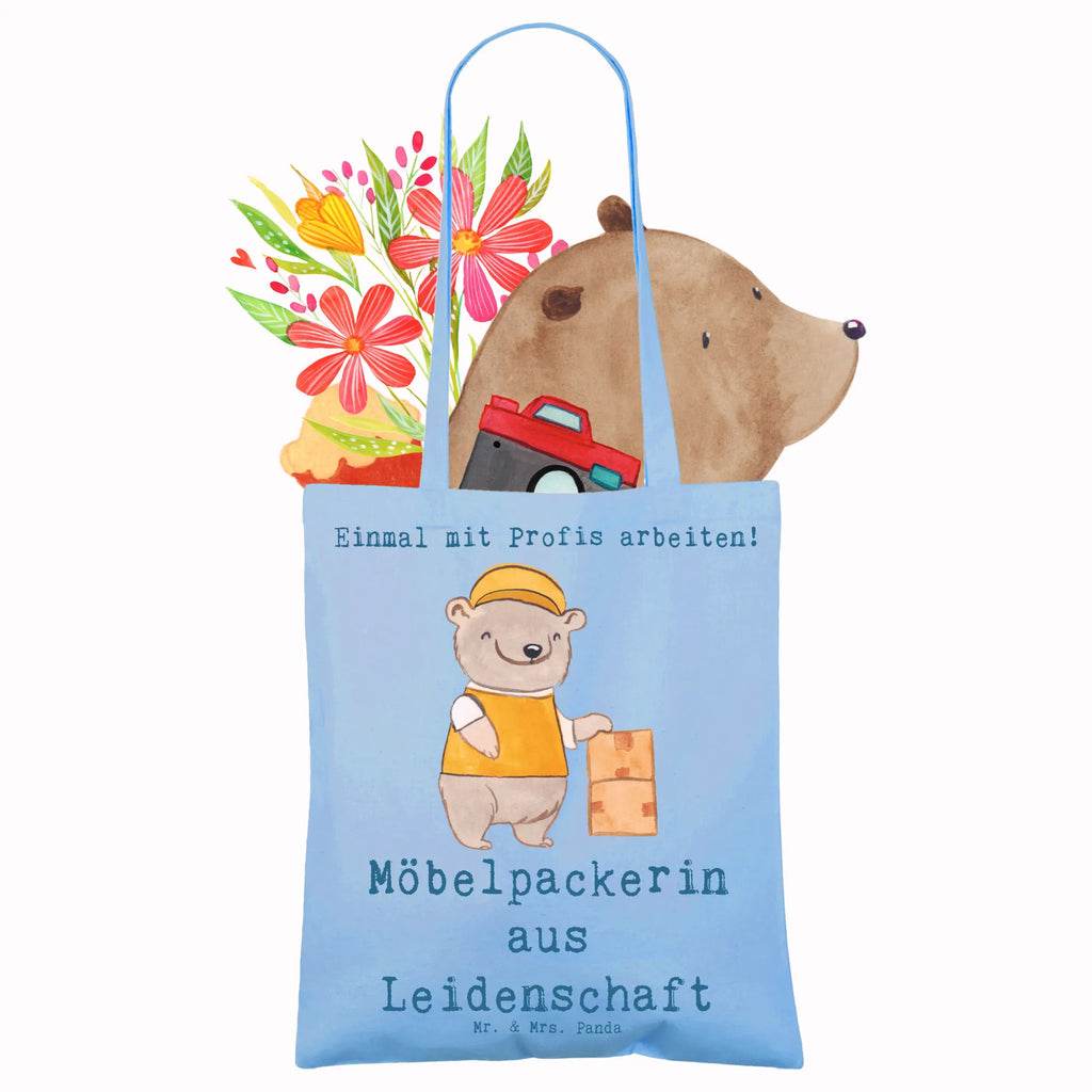 Tragetasche Möbelpackerin aus Leidenschaft Badetasche, Stofftasche, Beuteltasche, Umhängetasche, Einkaufstüte, Schultertasche, Stoffbeutel, Tragetasche, Shopper, Jutetasche, Jutebeutel, Tasche, Beutel, Strandtasche, Einkaufstasche, Laptoptasche, Beruf, Ausbildung, Jubiläum, Abschied, Rente, Kollege, Kollegin, Geschenk, Schenken, Arbeitskollege, Mitarbeiter, Firma, Danke, Dankeschön, Umzugsfirma, Umzugshelferin, Möbelpackerin, Umzugsservice
