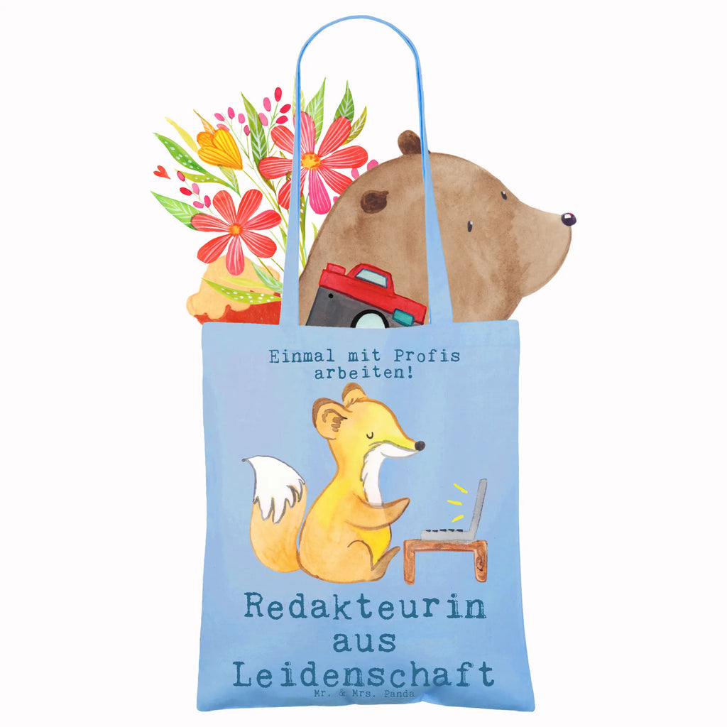 Tragetasche Redakteurin aus Leidenschaft Einkaufstüte, Jutebeutel, Badetasche, Laptoptasche, Shopper, Strandtasche, Stofftasche, Beuteltasche, Stoffbeutel, Schultertasche, Jutetasche, Einkaufstasche, Tragetasche, Beutel, Umhängetasche, Tasche, Beruf, Ausbildung, Jubiläum, Abschied, Rente, Kollege, Kollegin, Geschenk, Schenken, Arbeitskollege, Mitarbeiter, Firma, Danke, Dankeschön, Referentin, Online, Journalistin, Redakteurin