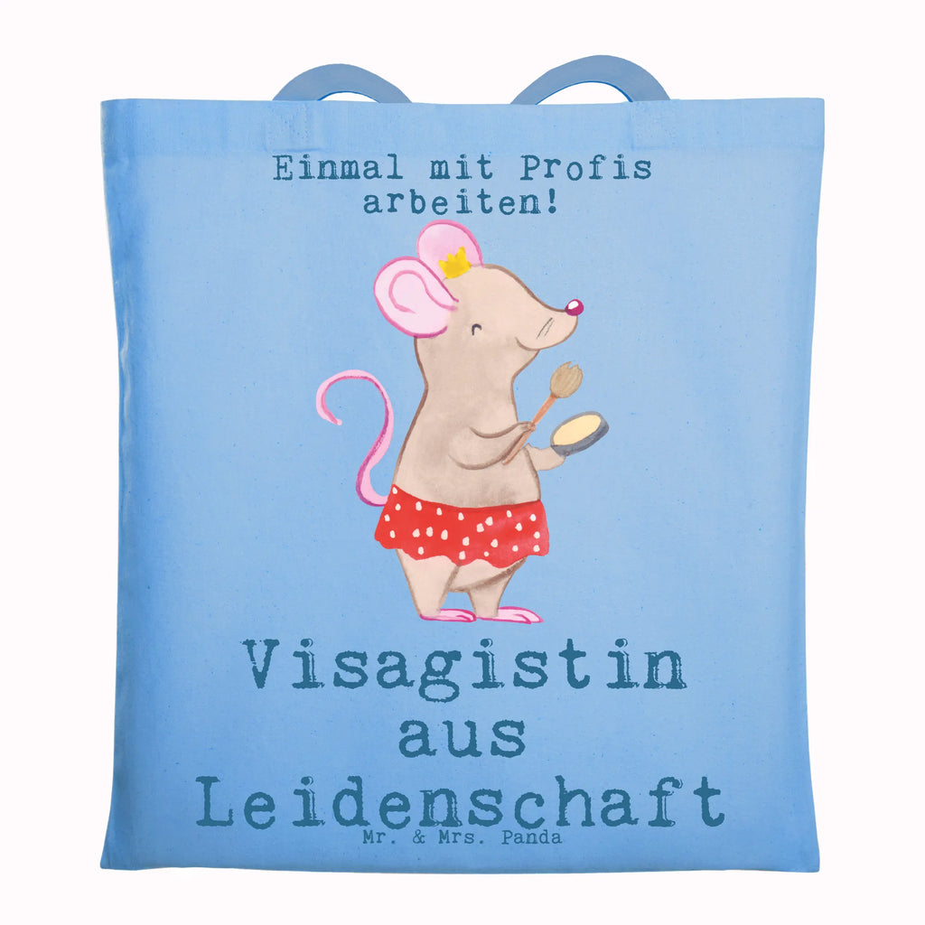 Tragetasche Visagistin aus Leidenschaft Badetasche, Tasche, Jutetasche, Umhängetasche, Beutel, Shopper, Stoffbeutel, Einkaufstasche, Stofftasche, Laptoptasche, Strandtasche, Tragetasche, Einkaufstüte, Jutebeutel, Beuteltasche, Schultertasche, Beruf, Ausbildung, Jubiläum, Abschied, Rente, Kollege, Kollegin, Geschenk, Schenken, Arbeitskollege, Mitarbeiter, Firma, Danke, Dankeschön, Kosmetikstudio, Maskenbildnerin, Visagistin, Eröffnung, Make Up Artist, Kosmetikerin, Beauty Salon