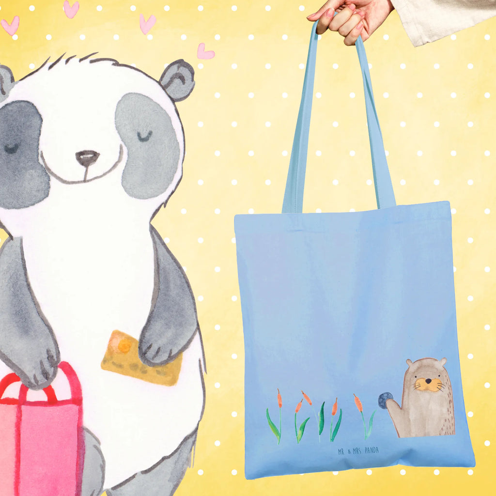 Tote bag otter Stone cotton bag, shopper, pouch, shoulder bag, bag, jute bag, Carrier bag, shopping bag, cloth bag, otter, marten, sea otter, European otter, water mammal, aquatic animal, baby otter, predator, water, otter gifts, animal lover, gift ideas for animal lovers, animal, mammal, water animal, gifts for people in love, Otter Sea Otter Lake Otter