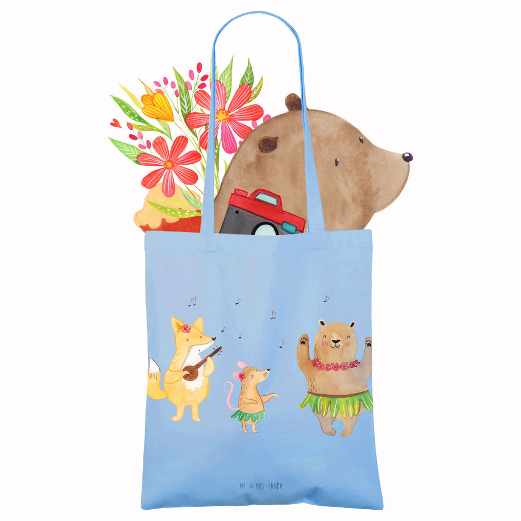 Tote bag forest animals Aloha Einkaufstasche, Stoffbeutel, Jutetasche, Tasche, Umhängetasche, Einkaufstüte, Strandtasche, Schultertasche, Beuteltasche, Badetasche, Beutel, Laptoptasche, Shopper, Tragetasche, Stofftasche, Jutebeutel, Tiermotive, Gute Laune, lustige Sprüche, Tiere, Tanzen, Hase, Bär, Musik, Wald, Lachen, Aloha, Leben, Igel, Waldtiere
