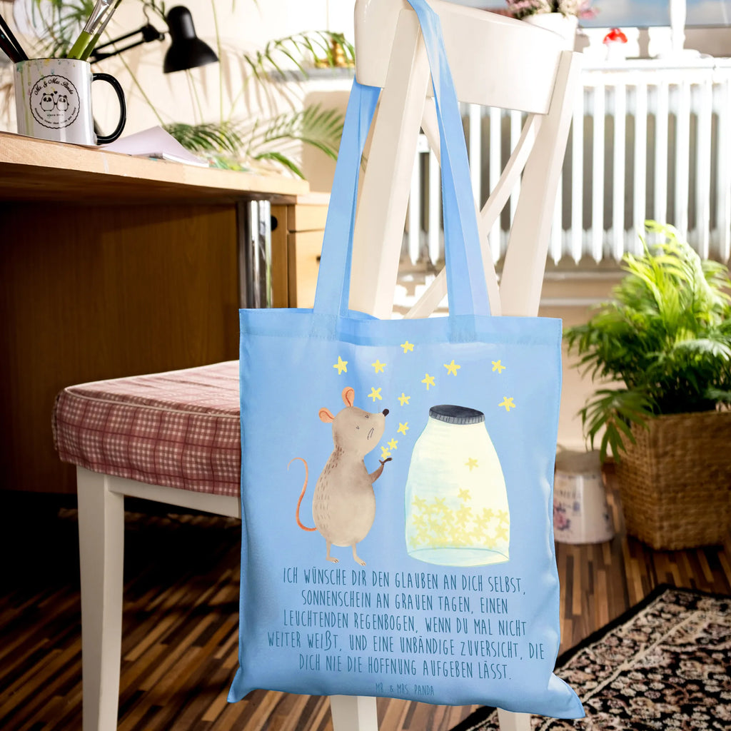Tote bag Mouse Stars Umhängetasche, Tasche, Beuteltasche, Stoffbeutel, Jutetasche, Strandtasche, Beutel, Einkaufstüte, Shopper, Tragetasche, Laptoptasche, Jutebeutel, Stofftasche, Schultertasche, Einkaufstasche, Badetasche, Tiermotive, Gute Laune, lustige Sprüche, Tiere, Geburt, Taufgeschenk, Kind, Maus, Sterne, Taufe, erstes Kind, Kindergeburtstag, Hoffnung, Träume, Schwangerschaft, Wunsch, Geburtstag