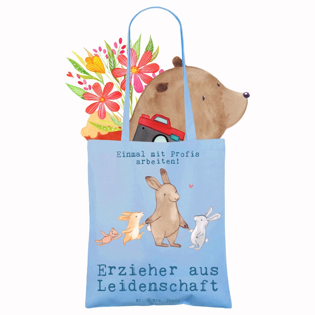 Tragetasche Erzieher aus Leidenschaft Umhängetasche, Schultertasche, Stoffbeutel, Jutebeutel, Tragetasche, Einkaufstüte, Laptoptasche, Tasche, Shopper, Beuteltasche, Jutetasche, Badetasche, Strandtasche, Stofftasche, Beutel, Einkaufstasche, Beruf, Ausbildung, Jubiläum, Abschied, Rente, Kollege, Kollegin, Geschenk, Schenken, Arbeitskollege, Mitarbeiter, Firma, Danke, Dankeschön, Pädagoge, Kindergärtner, Erzieher