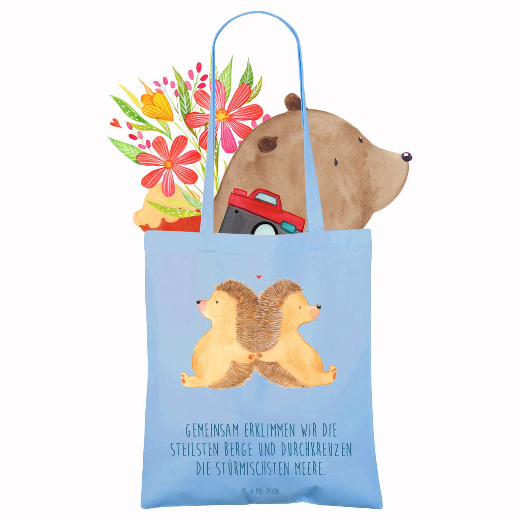 Tote bag Hedgehogs holding hands
