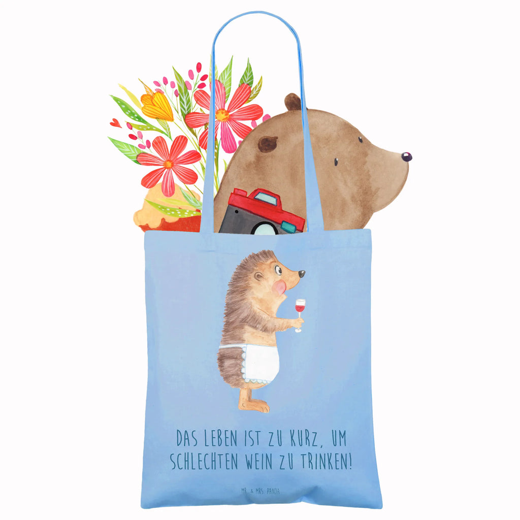 Tote bag Hedgehog wine Beuteltasche, Einkaufstüte, Umhängetasche, Strandtasche, Tragetasche, Laptoptasche, Badetasche, Stoffbeutel, Jutebeutel, Stofftasche, Shopper, Jutetasche, Tasche, Schultertasche, Einkaufstasche, Beutel, Tiermotive, Gute Laune, lustige Sprüche, Tiere, Rotwein, Wein trinken, Weißwein, Weinglas, Geschenk Weinliebhaber, Geschenk Weintrinker, Wein Deko, Igel, Wein Spruch