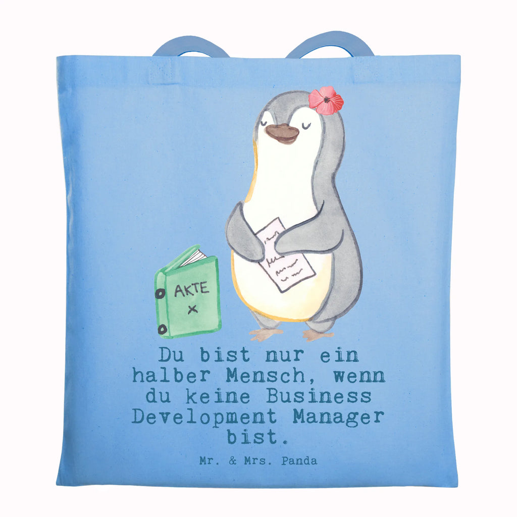 Tragetasche Business Development Manager mit Herz Tragetasche, Beuteltasche, Tasche, Jutetasche, Schultertasche, Stofftasche, Badetasche, Beutel, Jutebeutel, Laptoptasche, Einkaufstasche, Einkaufstüte, Strandtasche, Umhängetasche, Shopper, Stoffbeutel, Beruf, Ausbildung, Jubiläum, Abschied, Rente, Kollege, Kollegin, Geschenk, Schenken, Arbeitskollege, Mitarbeiter, Firma, Danke, Dankeschön