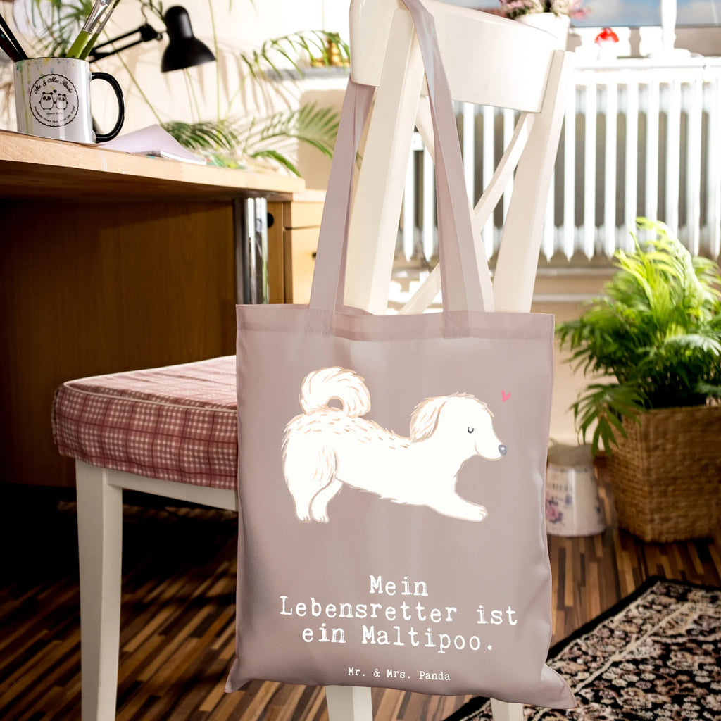Tote bag Maltipoo Lifesaver Strandtasche, Beutel, Laptoptasche, Beuteltasche, Umhängetasche, Jutebeutel, Jutetasche, Badetasche, Tragetasche, Einkaufstasche, Schultertasche, Einkaufstüte, Stoffbeutel, Shopper, Stofftasche, Tasche, Hund, Hunderasse, Rassehund, Hundebesitzer, Geschenk, Tierfreund, Schenken, Welpe, Maltipoo, Mischling, Kreuzung