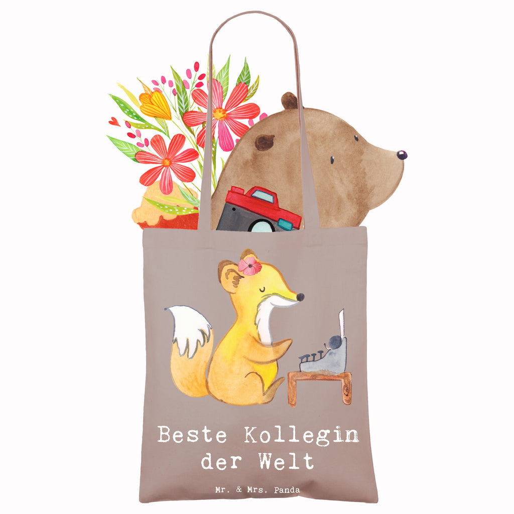 Tote bag Fox Best colleague in the world shopper, shoulder bag, cotton bag, jute bag, shopping bag, bag, cloth bag, Carrier bag, pouch, for, thank you, gift, giving, birthday, birthday present, gift idea, souvenir, make you happy, gift tip, work, fellow worker, job, retirement, colleague, co-worker, girlfriend, farewell gift, Work colleague, office