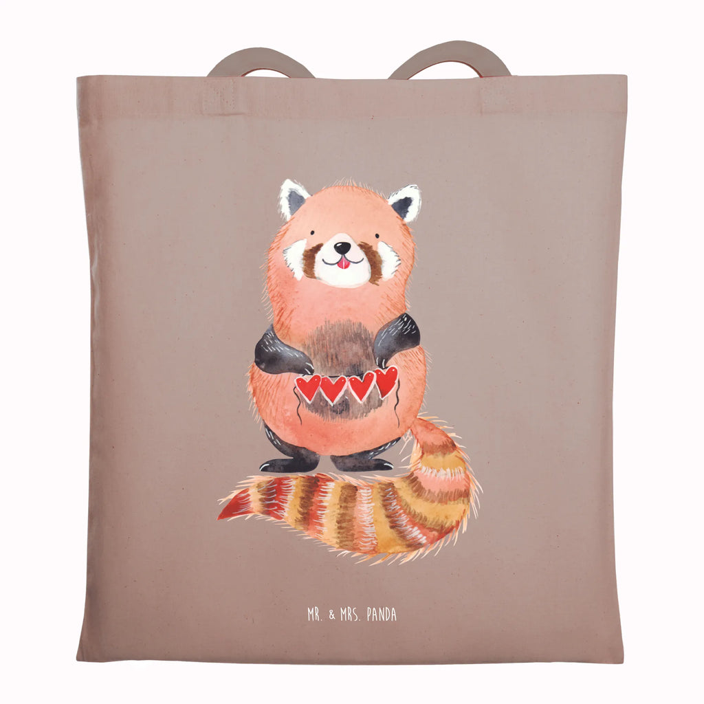 Tragetasche Roter Panda Stoffbeutel, Beuteltasche, Shopper, Einkaufstüte, Beutel, Umhängetasche, Einkaufstasche, Badetasche, Stofftasche, Jutebeutel, Schultertasche, Tragetasche, Laptoptasche, Jutetasche, Tasche, Strandtasche, Tiermotive, Gute Laune, lustige Sprüche, Tiere, Panda, Rot, Liebling, Lieblingsmensch, Liebe, Herz