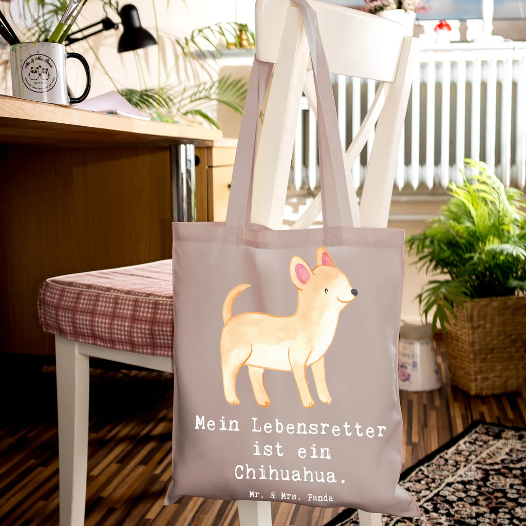 Tote bag Chihuahua Lifesaver Strandtasche, Badetasche, Tragetasche, Stofftasche, Stoffbeutel, Laptoptasche, Umhängetasche, Schultertasche, Beuteltasche, Beutel, Tasche, Jutebeutel, Jutetasche, Einkaufstasche, Einkaufstüte, Shopper, Hund, Hunderasse, Rassehund, Hundebesitzer, Geschenk, Tierfreund, Schenken, Welpe, Chihuahua