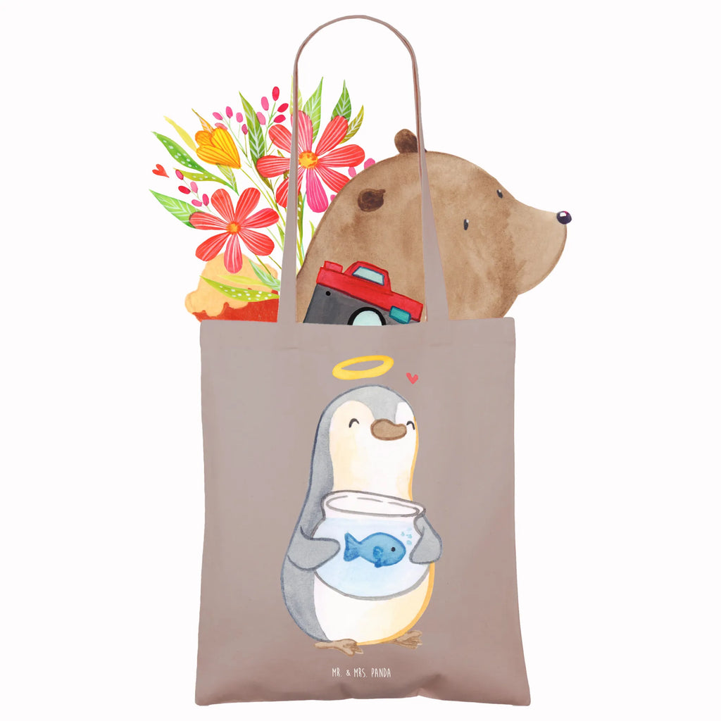 Tote bag penguin Fish Tragetasche, Stofftasche, Stoffbeutel, Strandtasche, Tasche, Beutel, Schultertasche, Beuteltasche, Badetasche, Einkaufstasche, Laptoptasche, Jutetasche, Shopper, Einkaufstüte, Umhängetasche, Jutebeutel, Konfirmation, Kommunion, Jugendweihe, Konfirmation Geschenk, Fisch Deko, Vertrauen, Zuversicht, Fisch