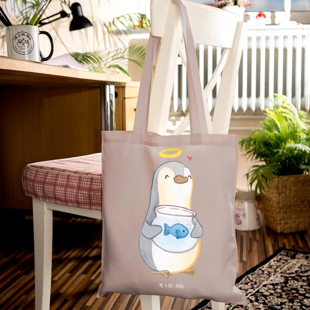 Tote bag penguin Fish Tragetasche, Stofftasche, Stoffbeutel, Strandtasche, Tasche, Beutel, Schultertasche, Beuteltasche, Badetasche, Einkaufstasche, Laptoptasche, Jutetasche, Shopper, Einkaufstüte, Umhängetasche, Jutebeutel, Konfirmation, Kommunion, Jugendweihe, Konfirmation Geschenk, Fisch Deko, Vertrauen, Zuversicht, Fisch