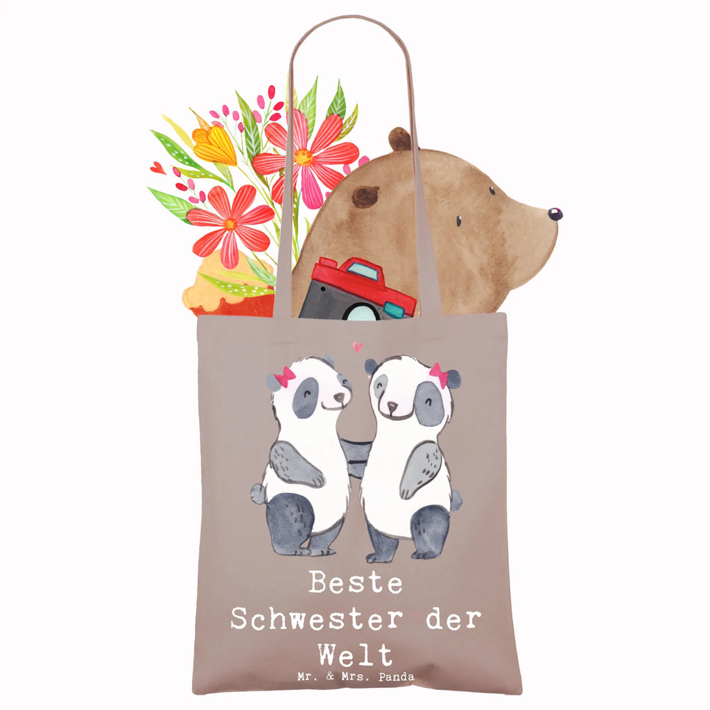 Tote bag panda best sister in the world Beuteltasche, Jutebeutel, Umhängetasche, Einkaufstasche, Tragetasche, Jutetasche, Tasche, Schultertasche, Beutel, Einkaufstüte, Stoffbeutel, Stofftasche, Strandtasche, Shopper, Badetasche, Laptoptasche, für, Dankeschön, Geschenk, Schenken, Geburtstag, Geburtstagsgeschenk, Geschenkidee, Danke, Bedanken, Mitbringsel, Freude machen, Geschenktipp, Kleinigkeit, Schwester, Geschwister, Schwestern, Liebe, Schwesterherz, Beste, Familie, Sister, Tochter, Kinder