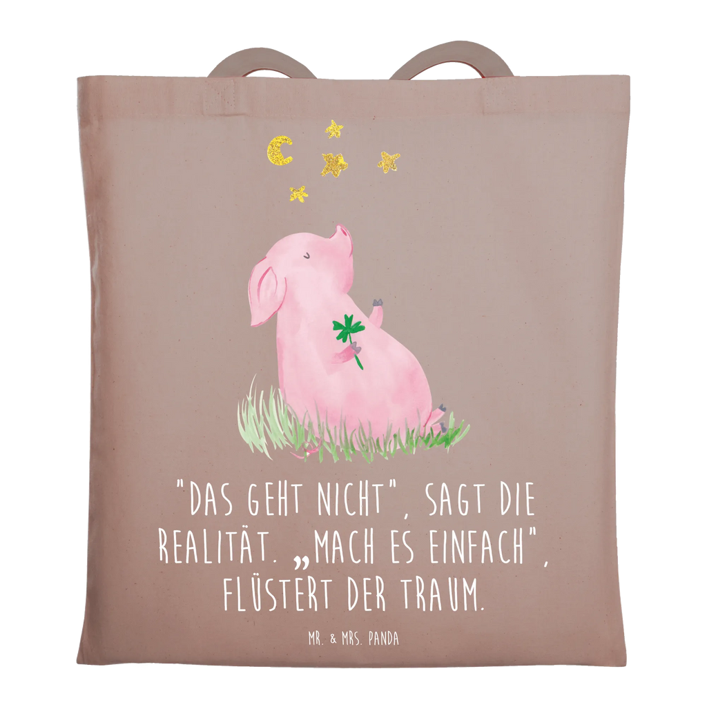 Tote bag Pig Luck cloth bag, bag, shopper, shopping bag, jute bag, pouch, Carrier bag, shoulder bag, cotton bag, small animals, cute, funny, cute animal motives, hand drawn, small world, funny sayings, good mood, happy, gifts, gift ideas, special gifts, animal lover, card, motivation, goals, lucky charm, asterisks, piglet, pig, stars, Lucky bastard. Luck, dreams