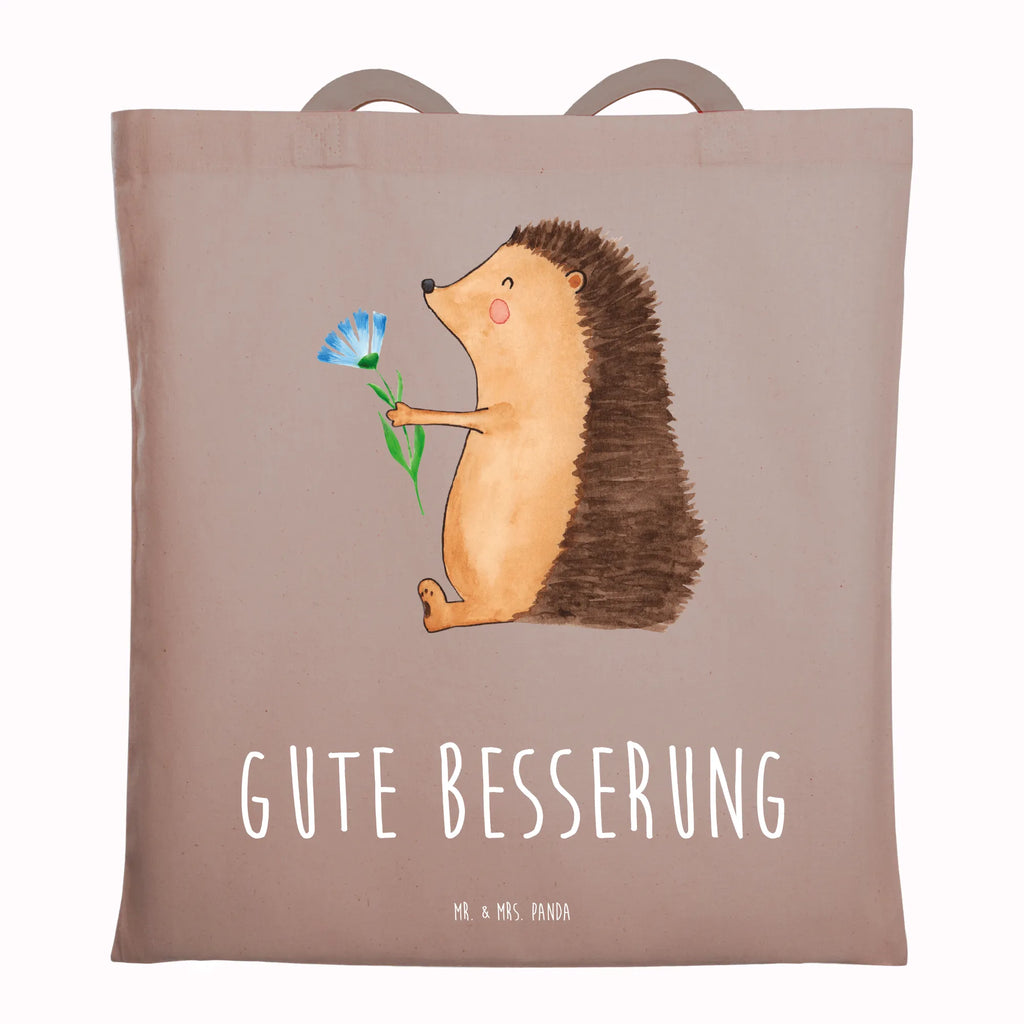 Tote bag Hedgehog Flower Laptoptasche, Beutel, Strandtasche, Shopper, Schultertasche, Jutetasche, Einkaufstasche, Umhängetasche, Stofftasche, Einkaufstüte, Badetasche, Jutebeutel, Tasche, Tragetasche, Stoffbeutel, Beuteltasche, Tiermotive, Gute Laune, lustige Sprüche, Tiere, Krankheit, Genesungswünsche, Besuch, krank, Krankenhaus, Gute Besserung, Igel