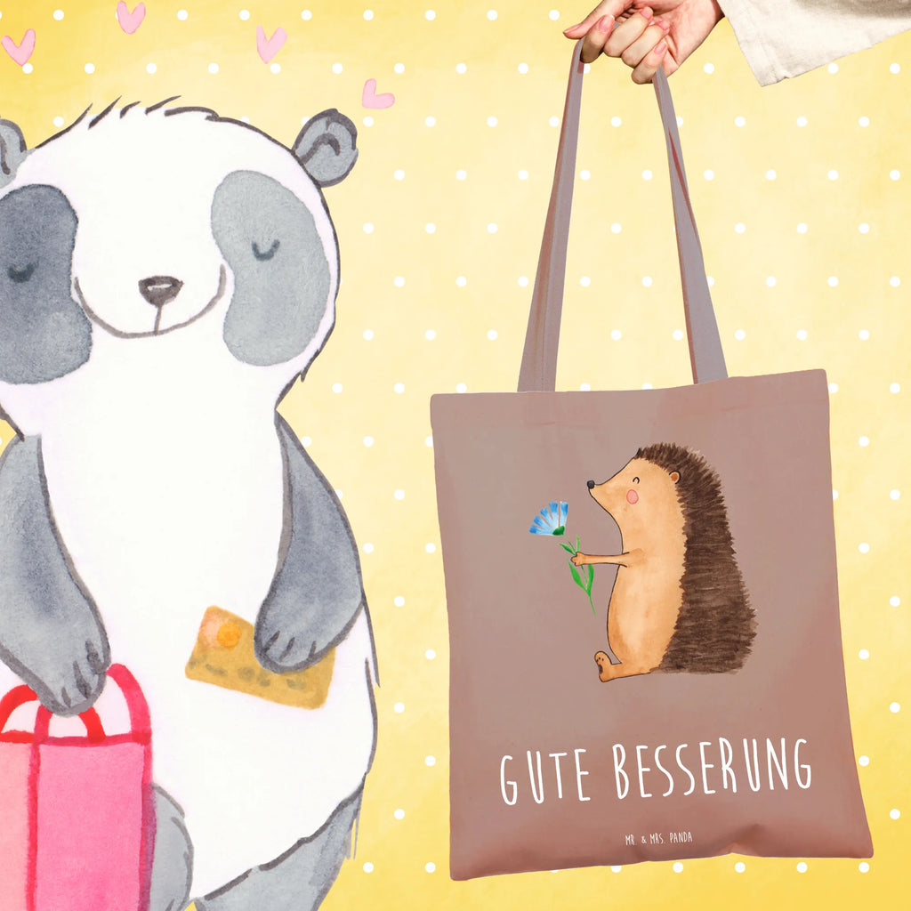 Tote bag Hedgehog Flower Laptoptasche, Beutel, Strandtasche, Shopper, Schultertasche, Jutetasche, Einkaufstasche, Umhängetasche, Stofftasche, Einkaufstüte, Badetasche, Jutebeutel, Tasche, Tragetasche, Stoffbeutel, Beuteltasche, Tiermotive, Gute Laune, lustige Sprüche, Tiere, Krankheit, Genesungswünsche, Besuch, krank, Krankenhaus, Gute Besserung, Igel