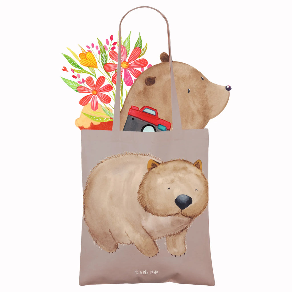 Tote bag Wombat cotton bag, jute bag, pouch, bag, Carrier bag, shopper, shoulder bag, cloth bag, shopping bag, small animals, cute, funny, cute animal motives, hand drawn, small world, funny sayings, good mood, happy, gifts, gift ideas, special gifts, animal lover, card, life is beautiful, Wombat, Australia, motivation, saying