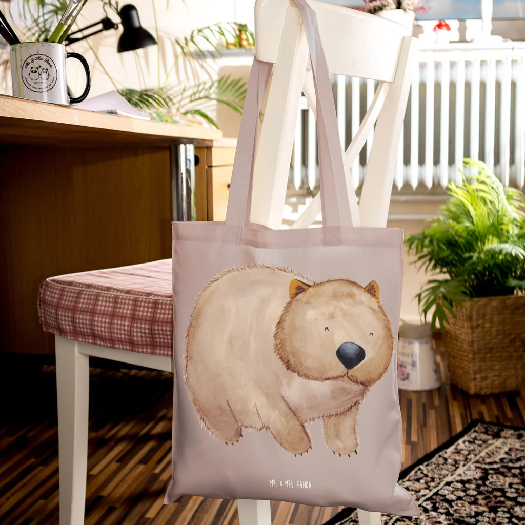 Tote bag Wombat cotton bag, jute bag, pouch, bag, Carrier bag, shopper, shoulder bag, cloth bag, shopping bag, small animals, cute, funny, cute animal motives, hand drawn, small world, funny sayings, good mood, happy, gifts, gift ideas, special gifts, animal lover, card, life is beautiful, Wombat, Australia, motivation, saying