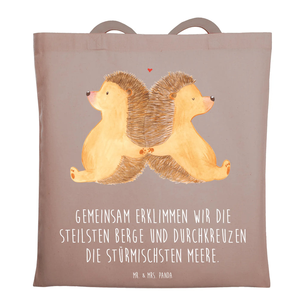 Tote bag Hedgehogs holding hands