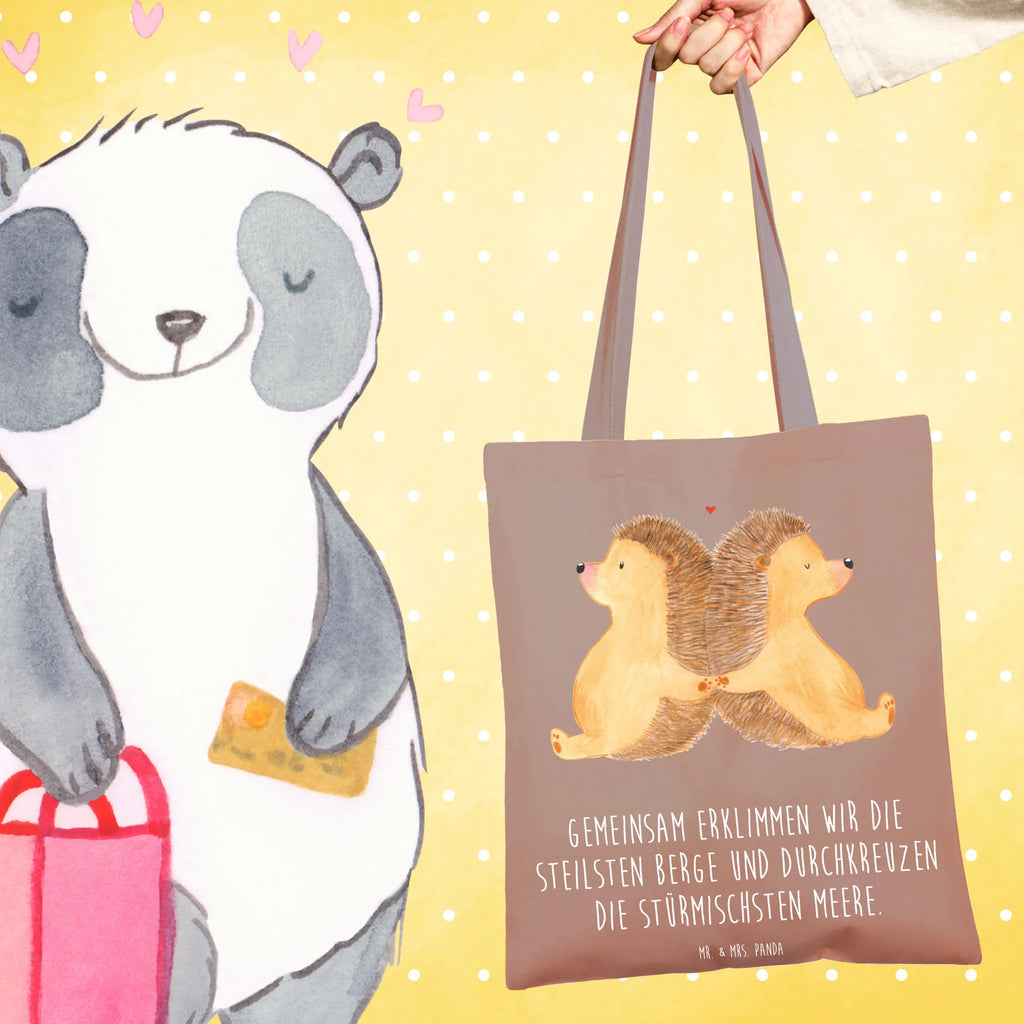 Tote bag Hedgehogs holding hands