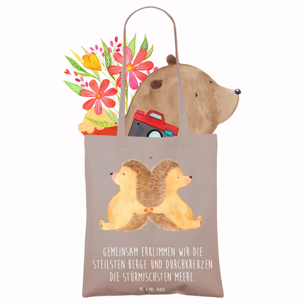 Tote bag Hedgehogs holding hands