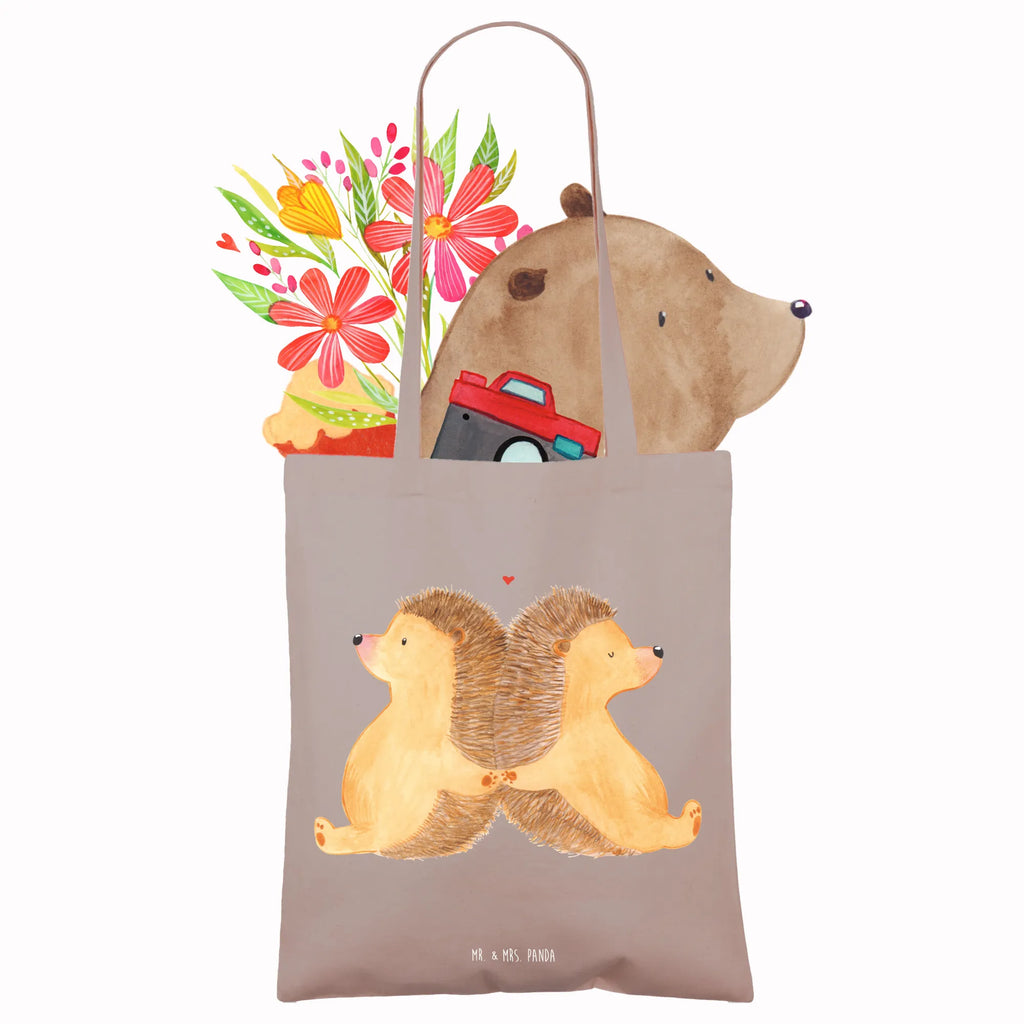 Tote bag Hedgehogs holding hands