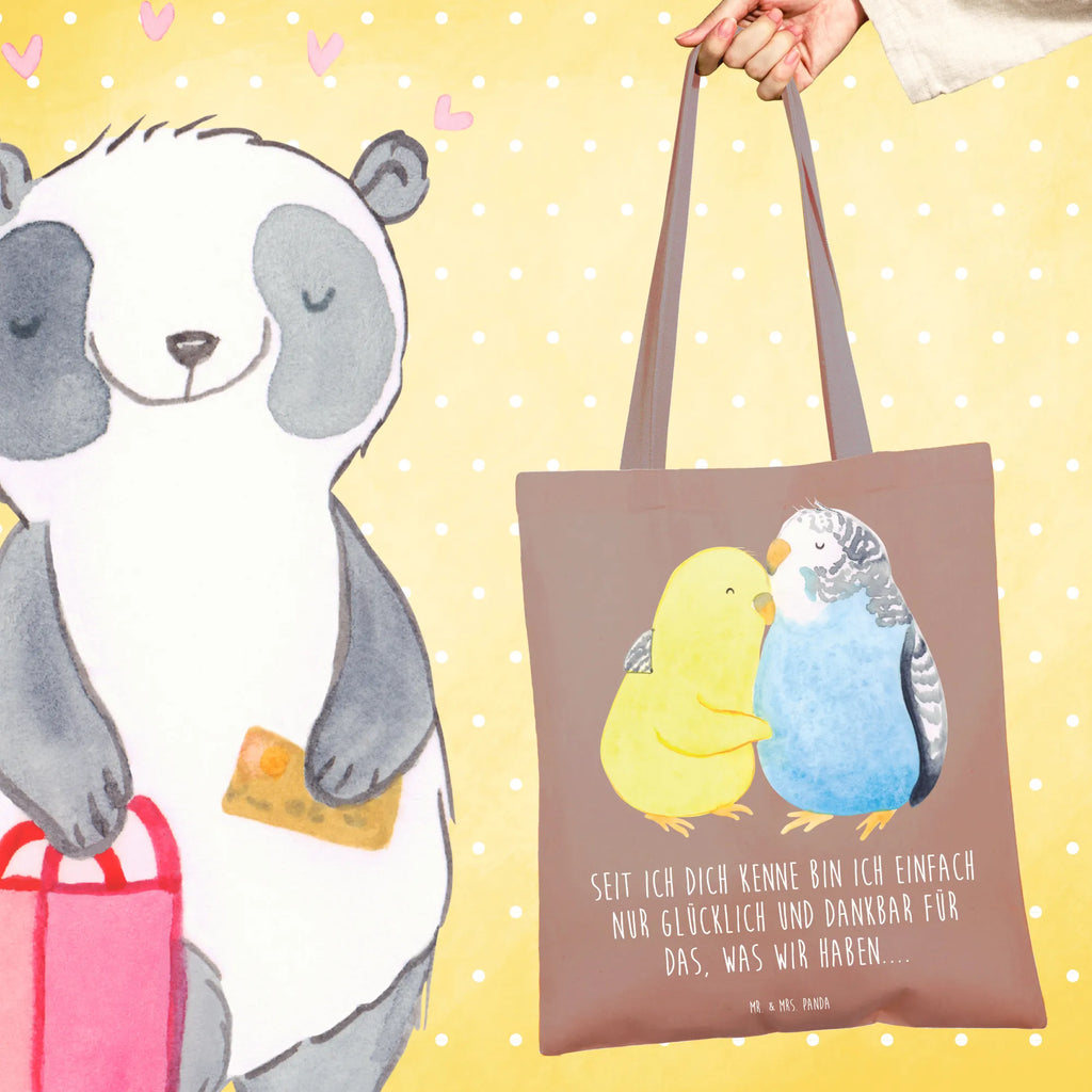 Tote bag Parakeets in love