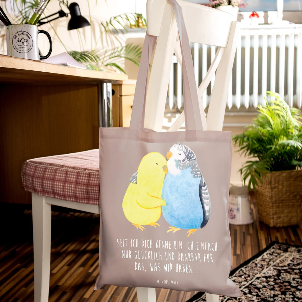 Tote bag Parakeets in love
