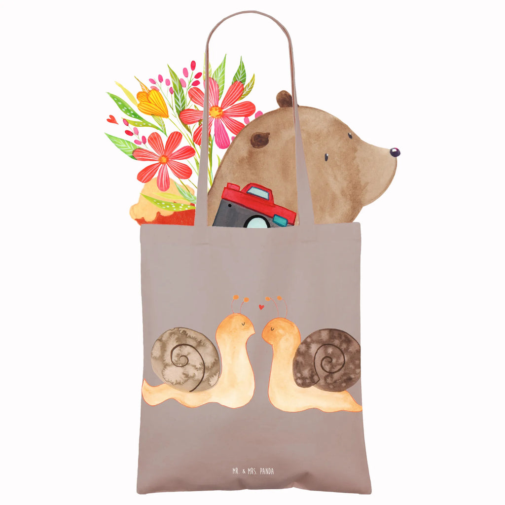 Tote bag Snails in love Strandtasche, Laptoptasche, Tragetasche, Schultertasche, Tasche, Beuteltasche, Umhängetasche, Jutetasche, Einkaufstasche, Badetasche, Stofftasche, Stoffbeutel, Einkaufstüte, Shopper, Beutel, Jutebeutel, Liebe, Partner, Freund, Freundin, Ehemann, Ehefrau, Heiraten, Verlobung, Heiratsantrag, Liebesgeschenk, Jahrestag, Hocheitstag