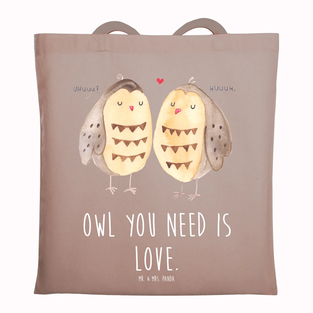 Torba sowy miłość Stofftasche, Tasche, Einkaufstüte, Umhängetasche, Strandtasche, Stoffbeutel, Jutebeutel, Beutel, Tragetasche, Laptoptasche, Beuteltasche, Einkaufstasche, Shopper, Schultertasche, Badetasche, Jutetasche, Eule, Wortspiel lustig, Liebe, Owl, Liebe Spruch, Eule Deko, Hochzeit Spruch, All you need is love, Freundin Geschenk, Freund