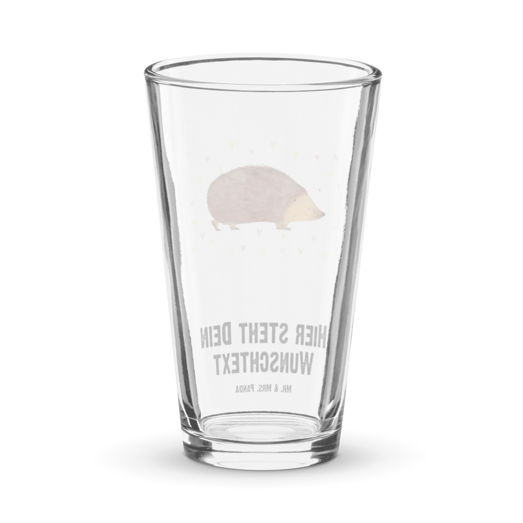 Personalized Drinking Glass Hedgehog hearts small animals, cute, funny, cute animal motives, hand drawn, small world, funny sayings, good mood, happy, gifts, gift ideas, special gifts, animal lover, card, kiss, hearts, life, trust, heart, Love, hedgehog