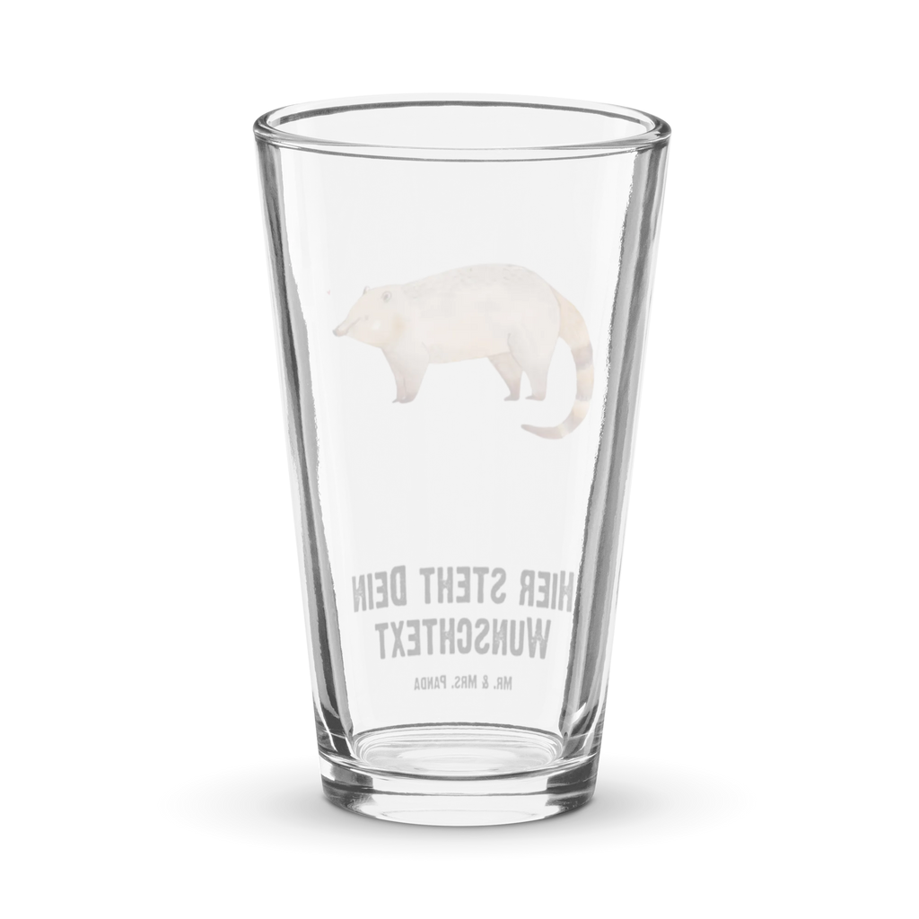 Personalized Drinking Glass Coati small animals, cute, funny, cute animal motives, hand drawn, small world, funny sayings, good mood, happy, gifts, gift ideas, special gifts, animal lover, card, bear, Nose bear, nose bear, trunk bear