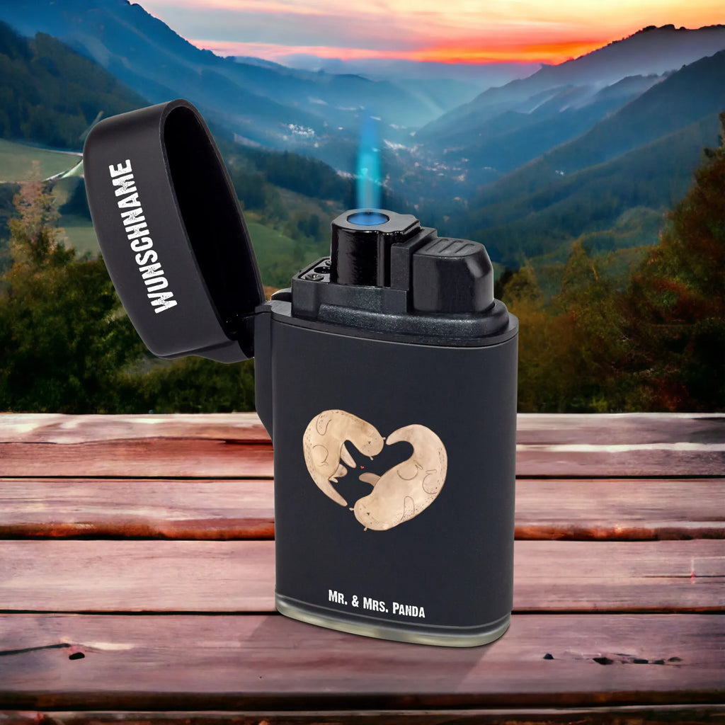 Spersonalizowana zapalniczka wydra serce Kuna, wydra, morska wydra